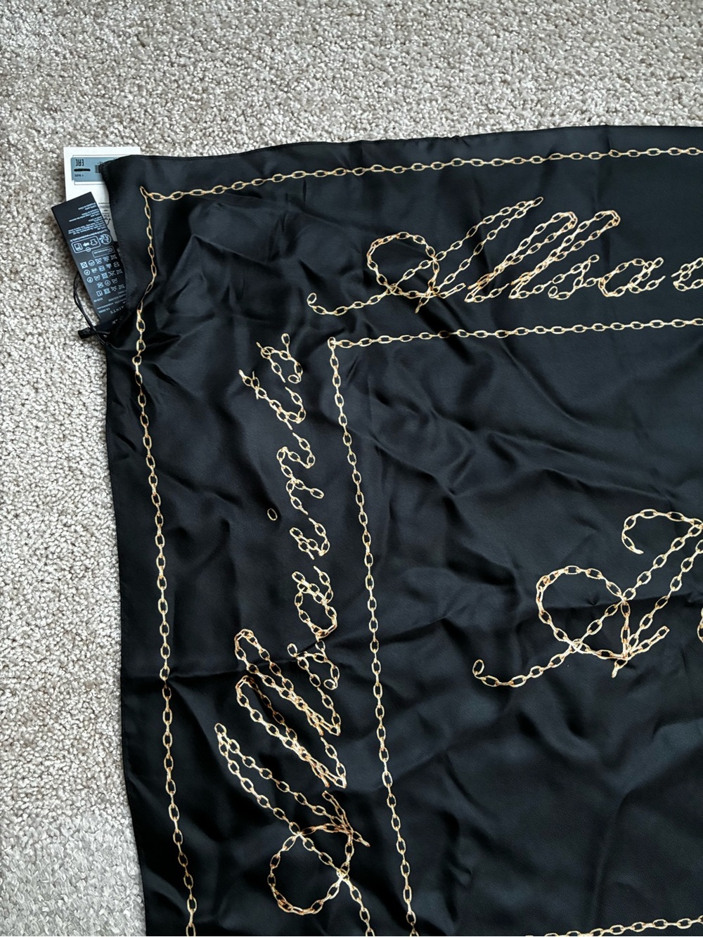 All Saints All Chains silk square scarf - Picture 2 of 8